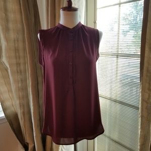 Ann Taylor Maroon Shell